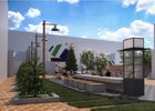 Проект благоустройства территории возле здания культурного центра Александра Вампилова, изображение из презентации предоставленной мэрией Иркутска