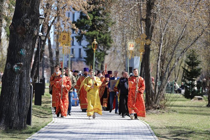 Крестный ход. Фото пресс-службы администрации Иркутска