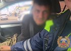 Участник аварии. Скриншот видео Госавтоинспекции Иркутской области