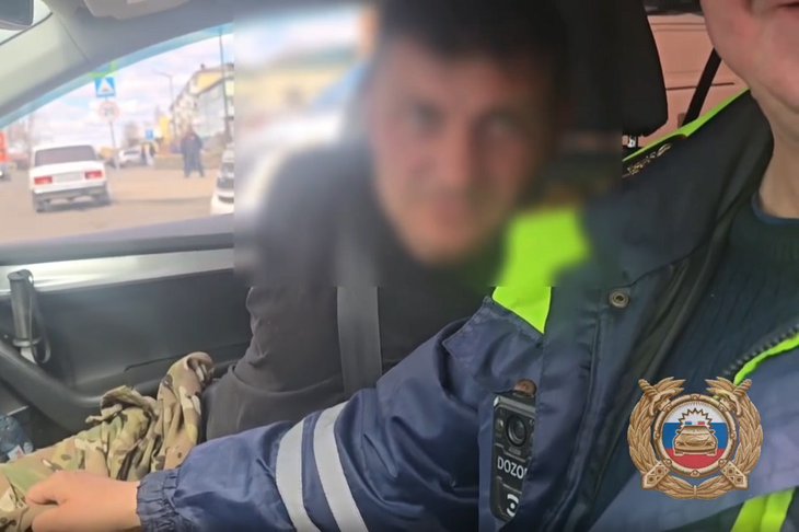 Участник аварии. Скриншот видео Госавтоинспекции Иркутской области