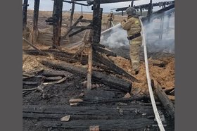 Последствия пожара. Фото ГУ МЧС России по Иркутской области