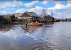 Подтопленное село. Скриншот видео пресс-службы ГУ МЧС России по Иркутской области