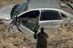 Автомобиль после ДТП. Фото пресс-службы ГУ МВД России по Иркутской области
