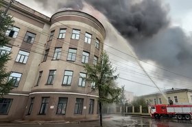 Пожар. Скриншот видео ГУ МЧС России по Иркутской области