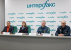Пресс-конференция. Фото пресс-службы ГУ МВД по Иркутской области