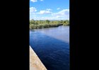 Слияние двух водных масс в Ангаре. Скриншот видео Максима Тимофеева