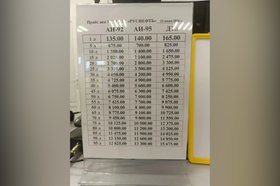 Стоимость топлива. Фото от очевидцев