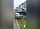 Момент ДТП. Фото пресс-службы Госавтоинспекции Иркутской области