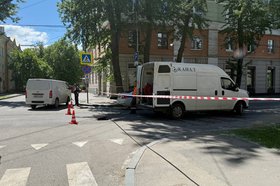 Место ремонта. Фото от очевидцев