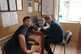 Допрос. Скриншот видео пресс-службы ГУ МВД России по Иркутской области