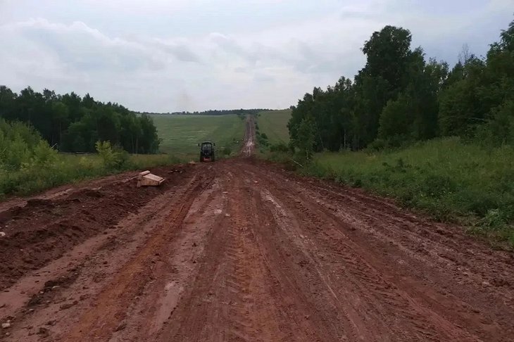 Дорога в Осинском районе. Фото Госавтоинспекции Иркутской области