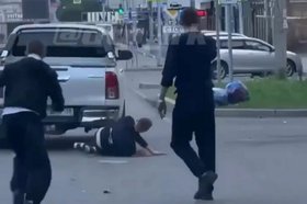 Момент ДТП. Скриншот видео телеграм-канала «ДТП 38RUS»