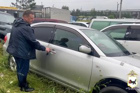 Автомобиль. Скриншот видео ГУ МВД России по Иркутской области