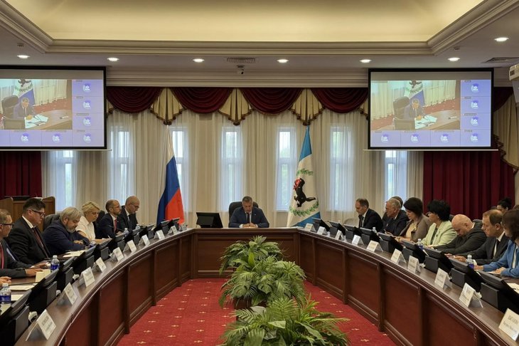 Заседание. Фото пресс-службы правительства Иркутской области