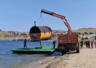 Демонтаж бани. Скриншот видео Байкальской межрегиональной природоохранной прокуратуры