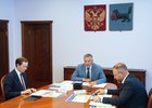 Встреча Игоря Кобзева с Дмитрием Батуриным. Фото пресс-службы правительства Иркутской области