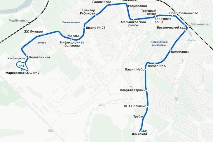 Схема маршрута. Изображения минтранса Иркутской области
