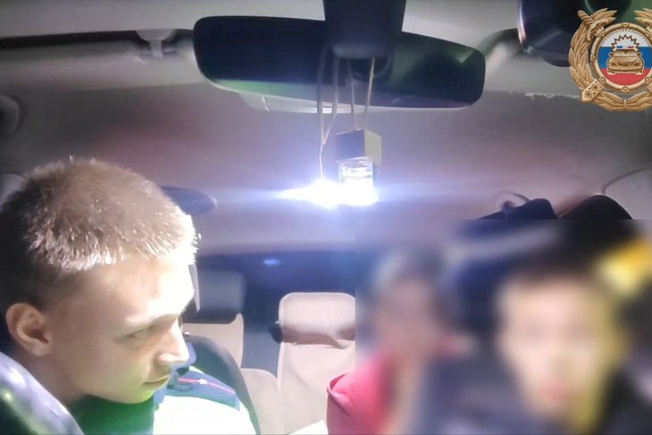 Нарушитель. Скриншот видео Госавтоинспекции региона