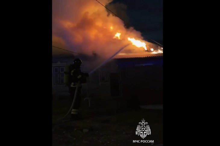 Пожар в Иркутске. Скриншот видео ГУ МЧС России по Иркутской области