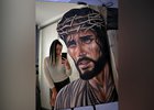 Художница и ее картина с Иисусом. Фото предоставила Лилия Федорова