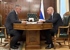 Встреча Игоря Кобзева с Антоном Силуановым. Фото пресс-службы правительства Иркутской области