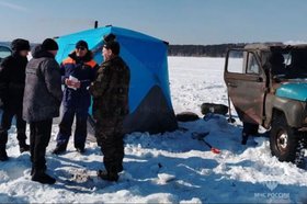 Переправа. Фото пресс-службы ГУ МЧС России по Иркутской области