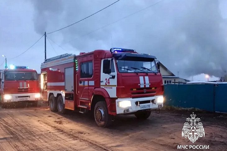 Пожарная машина. Фото из соцсетей ГУ МЧС России по Иркутской области