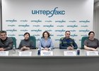 Пресс-конференция. Фото пресс-службы правительства Иркутской области