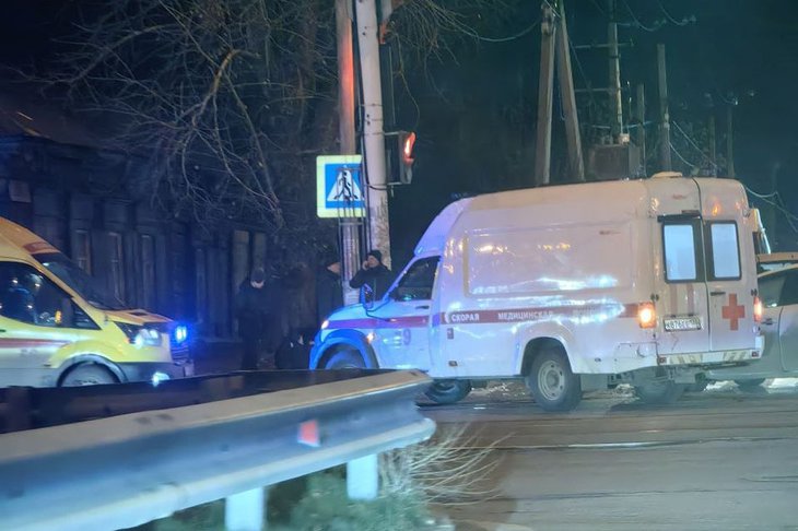 ДТП с машино скорой помощи. Фото из телеграм-канала «ДТП38RUS»