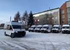 Автомобили скорой. Скриншот видео из соцстей Игоря Кобзева