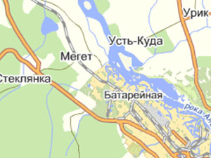 Карта урика иркутский