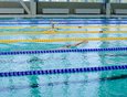В бассейне сейчас тренируются спортсмены из Иркутска и Братска.