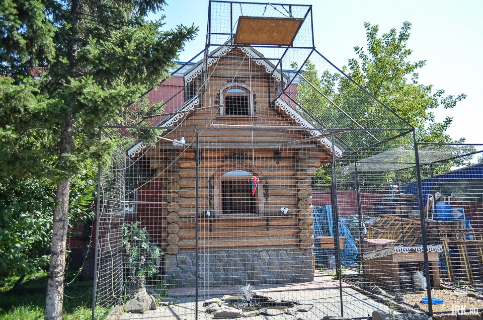 В ограде церкви есть хозяйственный двор и голубятня.