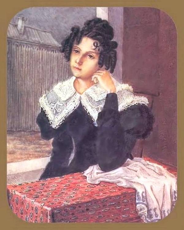 Мария Волконская, 1828 год. Портрет кисти ссыльного декабриста Бестужева