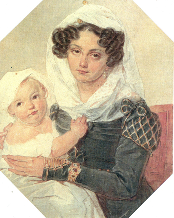 Мария с сыном Николаем, 1826 год
