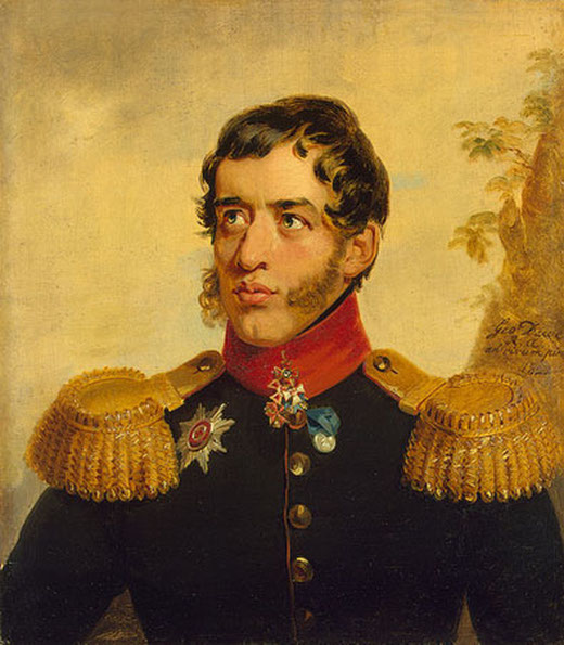 Сергей Волконский. Портрет работы Джоржда Доу, 1823 год.