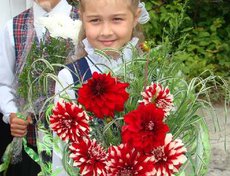 Катя Кравченко, была выбрана для того чтобы звонить в колокольчик на торжественной линейке 1 сентября