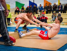 Состязание по перетягиванию палки