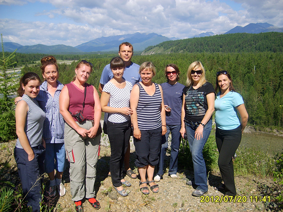 С группой в Окинском районе С группой в Окинском районе