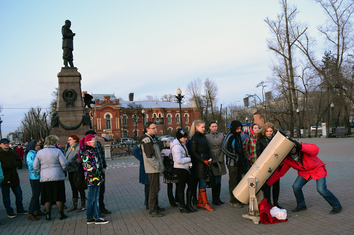 Вечер тротуарной астрономии. Фото Юрия Орлова