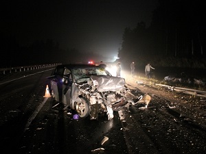 На месте аварии. Фото с сайта www.38.mvd.ru