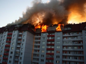 Пожар в Ново-Ленино. Автор фото — Дмитрий Байковский