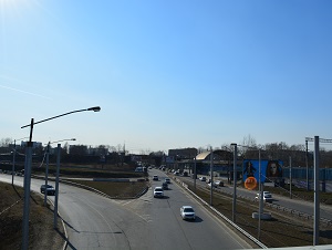 В районе развязки Академического моста. Фото IRK.ru
