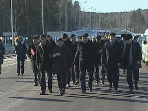 На церемонии открытия трассы. Фото Вести-Иркутск