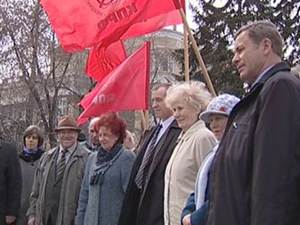 На митинге коммунистов. Фото из архива АС Байкал ТВ