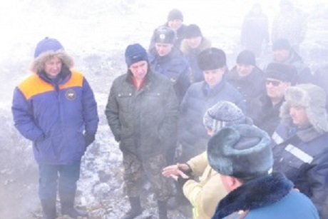 На месте тушения. Фото пресс-службы правительства Иркутской области