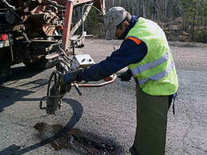 Дорожные работы. Фото с сайта www.irkutskdor.ru