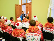 Брифинг факелоносцев перед стартом Эстафеты. Фото Владимира Смирнова
