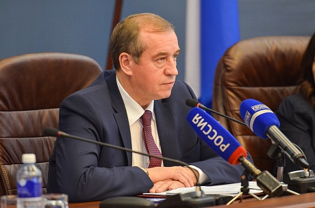 Сергей Левченко на пресс-конференции. Автор фото — Илья Татарников