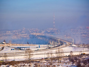 Новейший мост через Ангару. Фото Алексея Ильина
